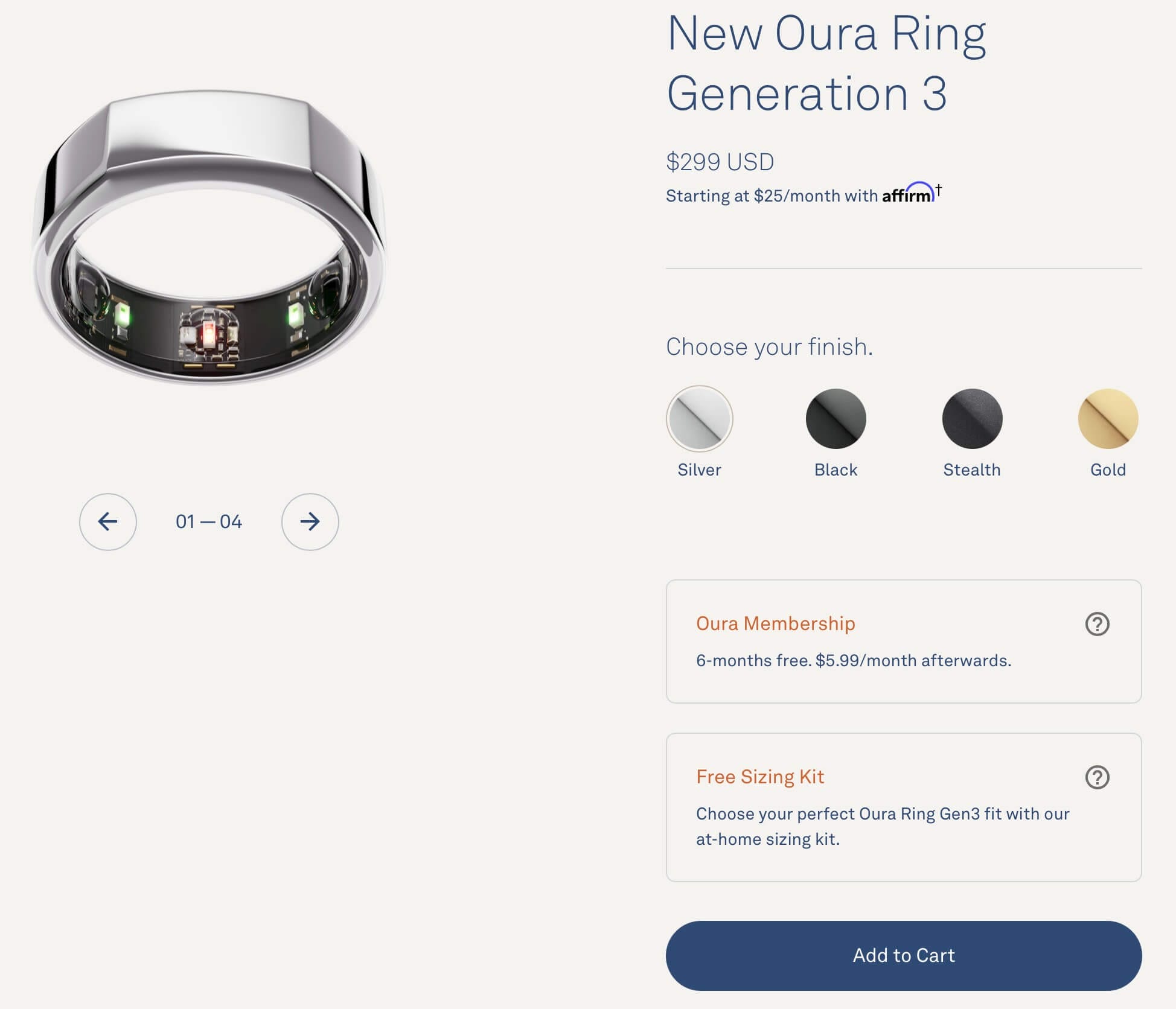 Oura Ring 3 Pricing