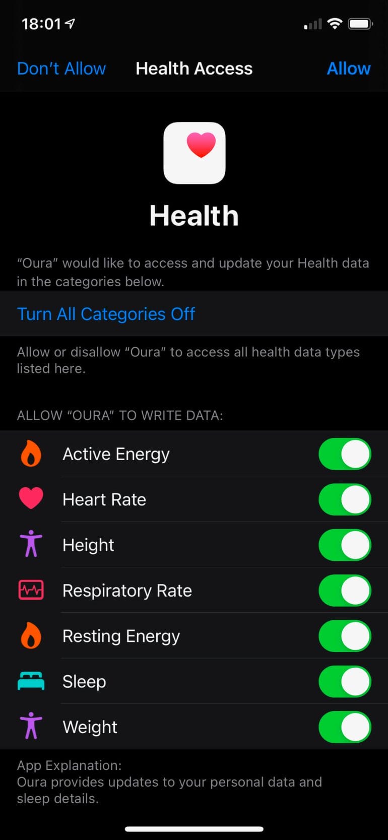 Oura Ring - Apple Health integration - 3