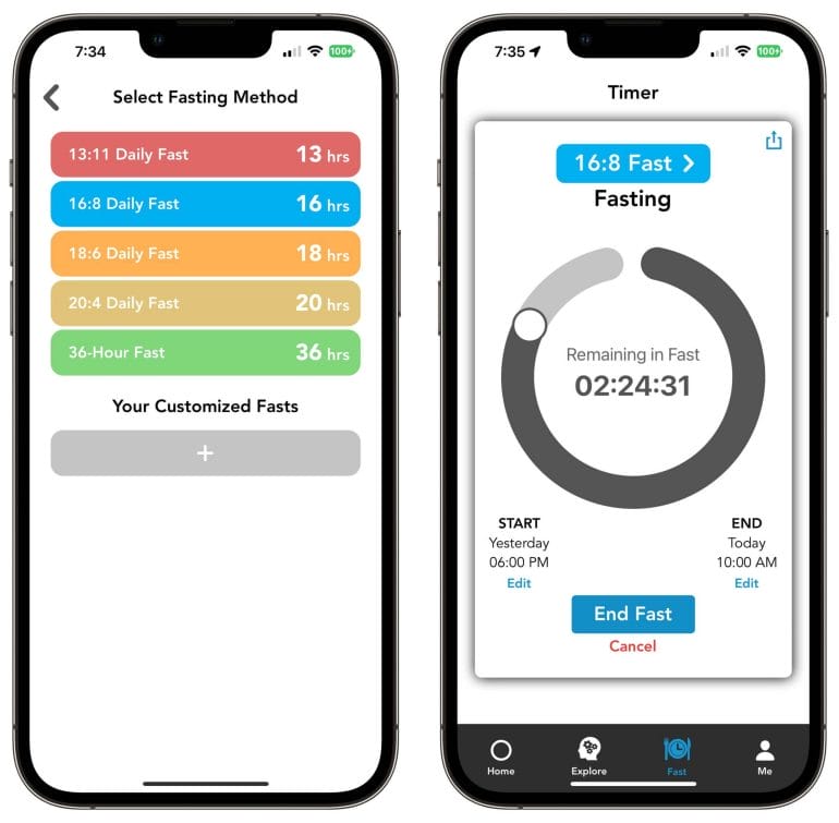 Biosense app - Fasting Timer