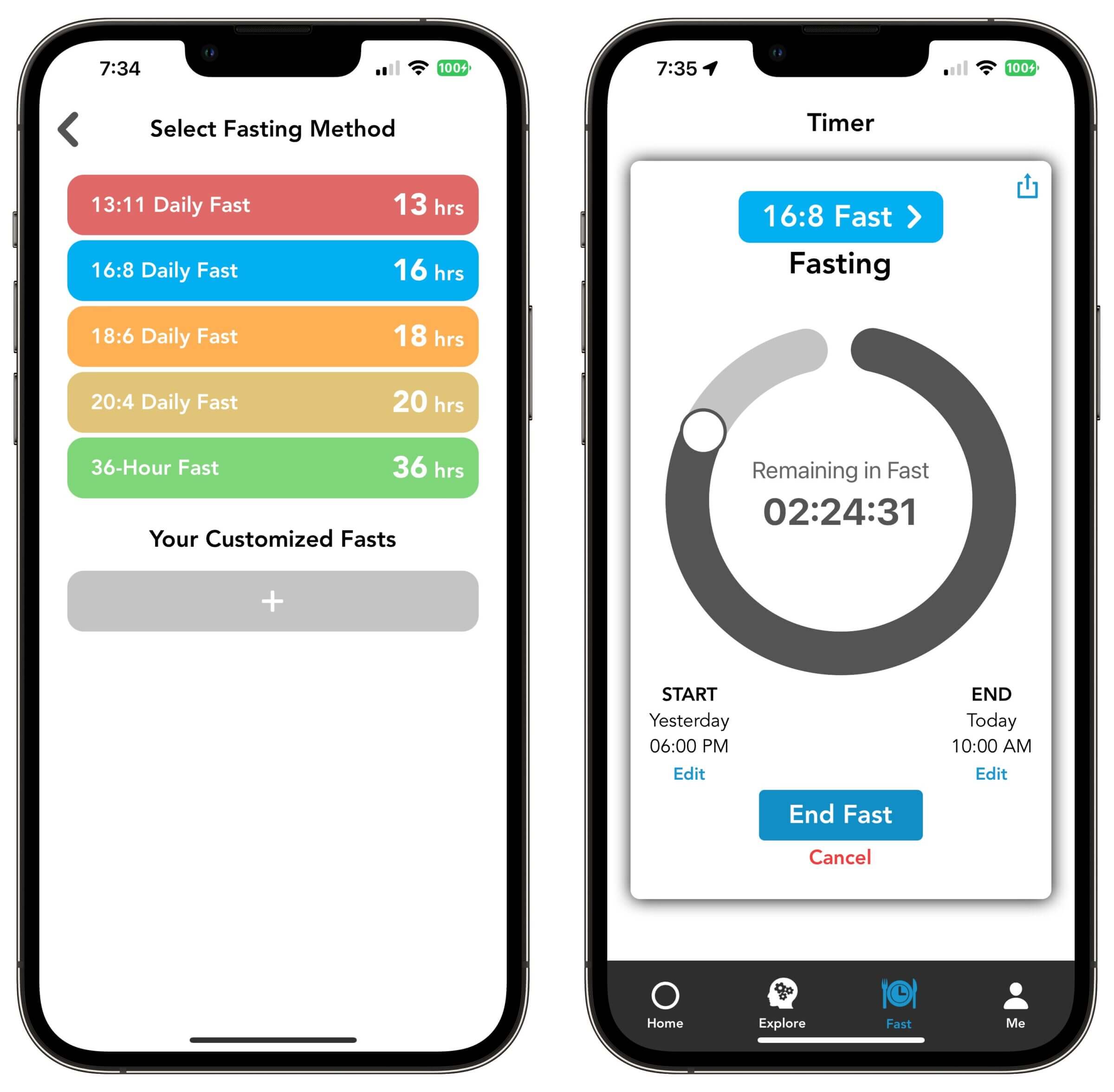 Biosense app - Fasting Timer