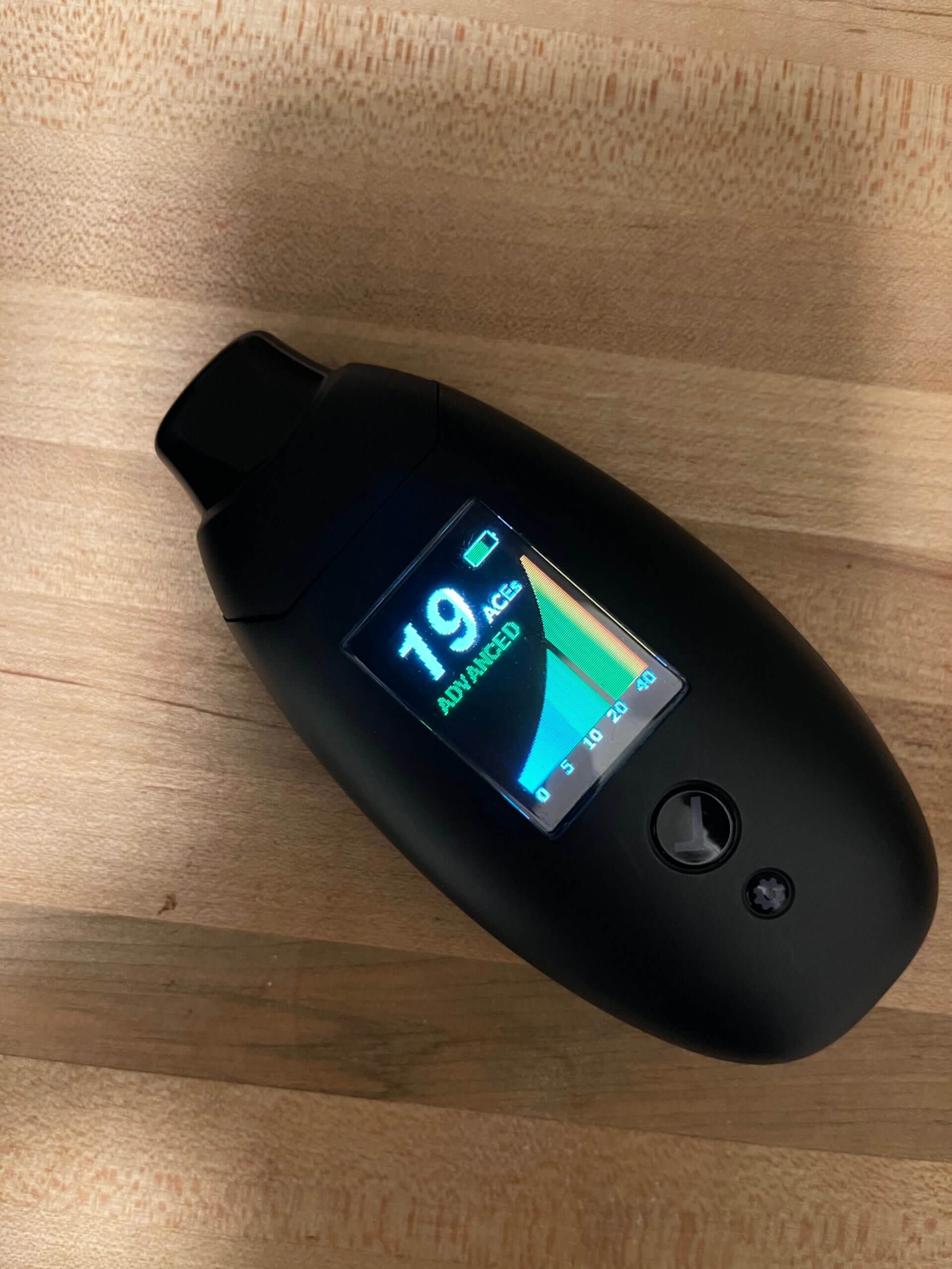 Biosense breath ketone meter showing 19 ACEs