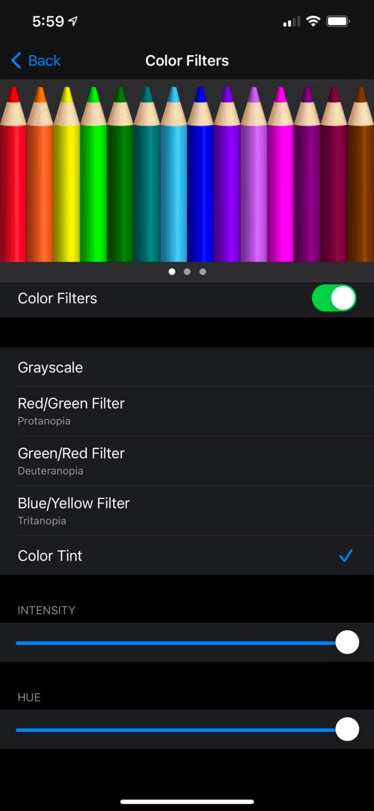 iOS - Color Filters