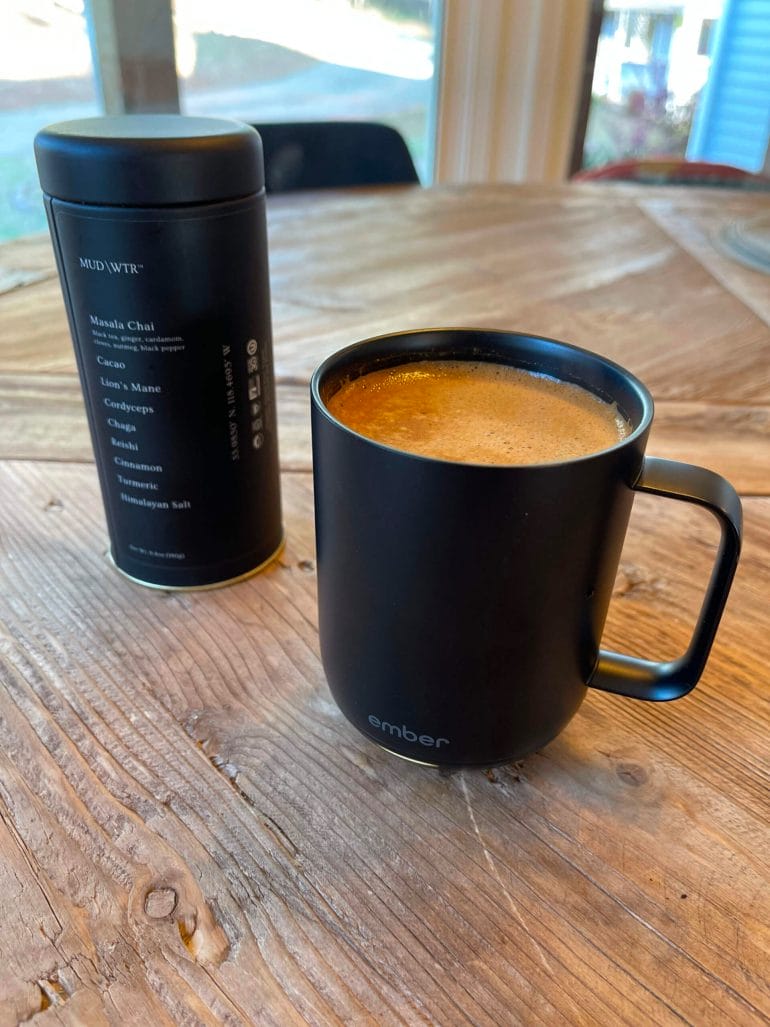 Hot MUD\WTR in my Ember mug.