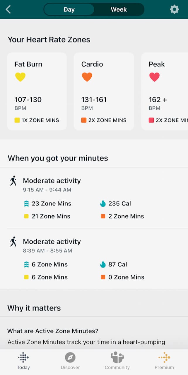 Fitbit activity tracking