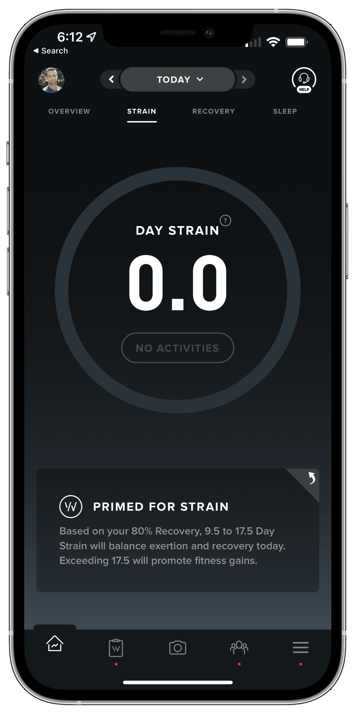 WHOOP Strain recommendations