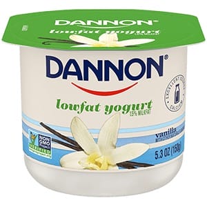 Photo of sugar-laden lowfat yogurt.