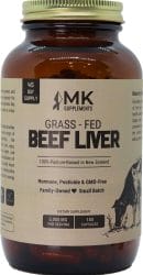 MK Supplements Grass-Fed Beef Liver (Freeze-Dried, Non-Defatted, Non-GMO, 100% Pasture-Raised, 45-Day Supply