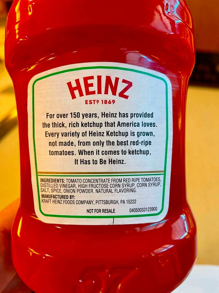 High-fructose corn syrup is found in many processed foods, including ketchup.