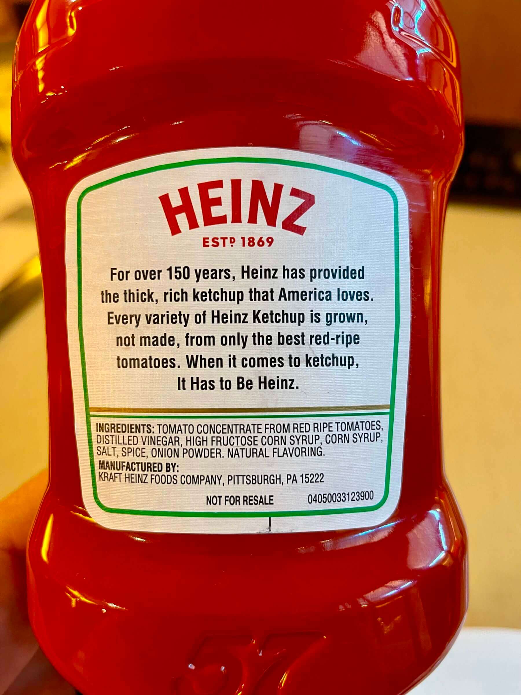 High-fructose corn syrup is found in many processed foods, including ketchup.