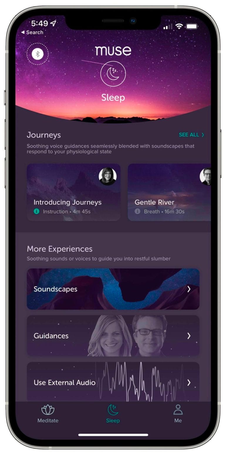 Muse app - sleep tracking.