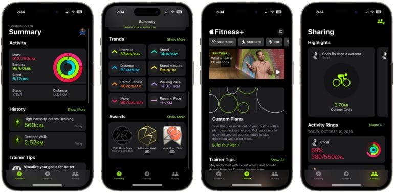 The Apple Fitness app is useful but doesn't provide much actionable information.