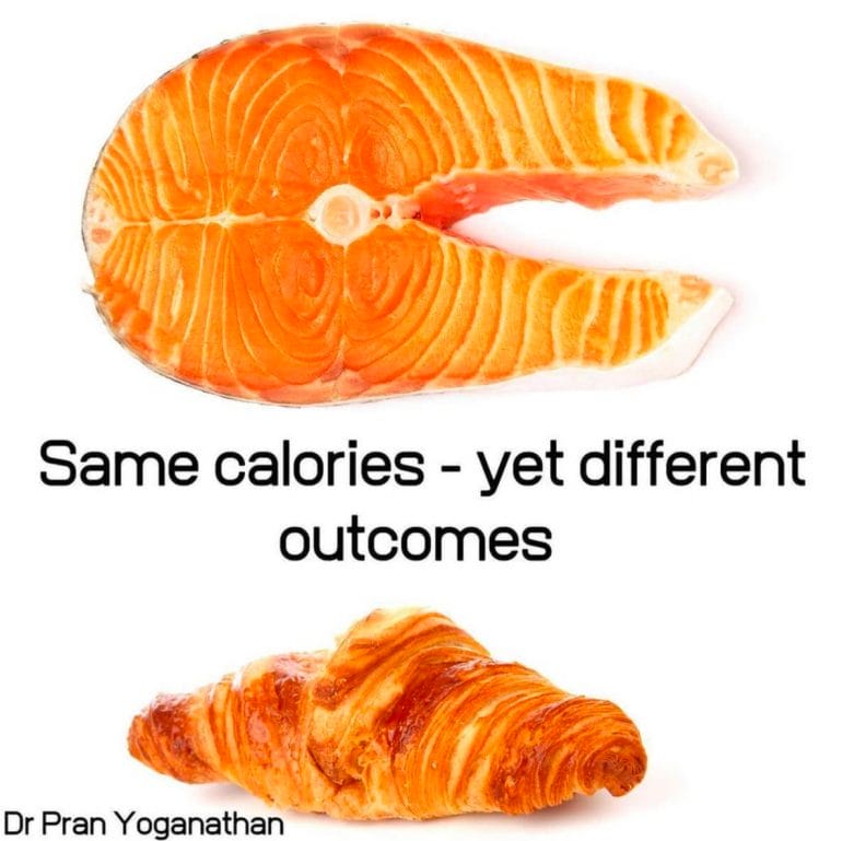 Same calories but different outcomes.