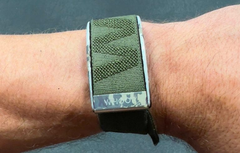 WHOOP 3.0 on Michael's wrist - cropped