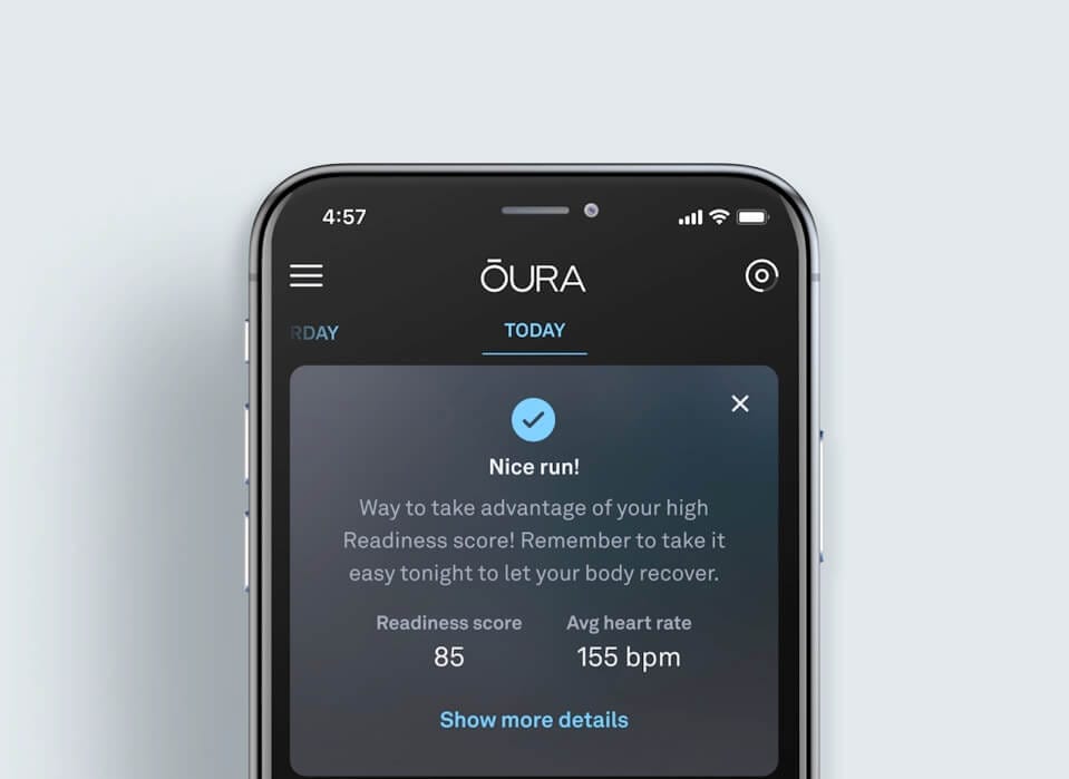 Oura - Post-workout recommendation