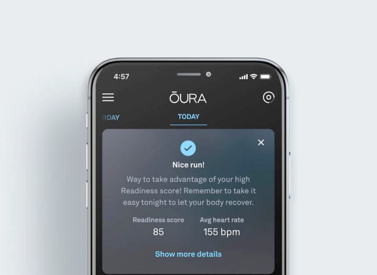 Oura - Post-workout recommendation