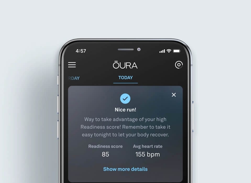 Oura - Post-workout recommendation