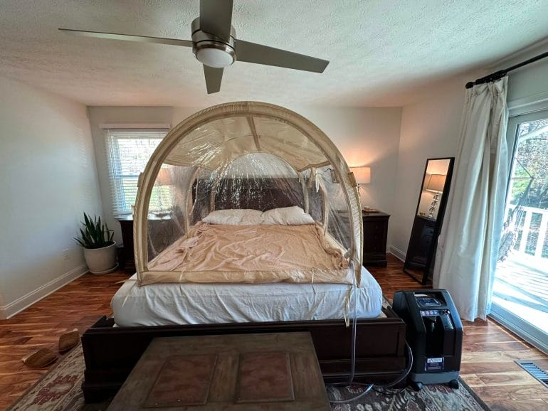 We converted our bedroom into a high-altitude training center for six weeks