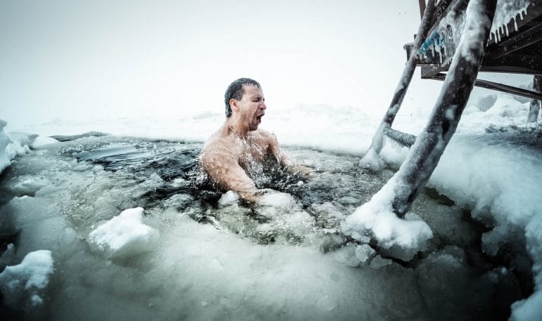 Jumping into ice cold water improves your mental strength and resilience