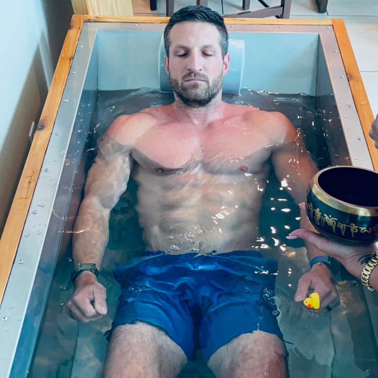 My first ice bath was in 33-degree water.