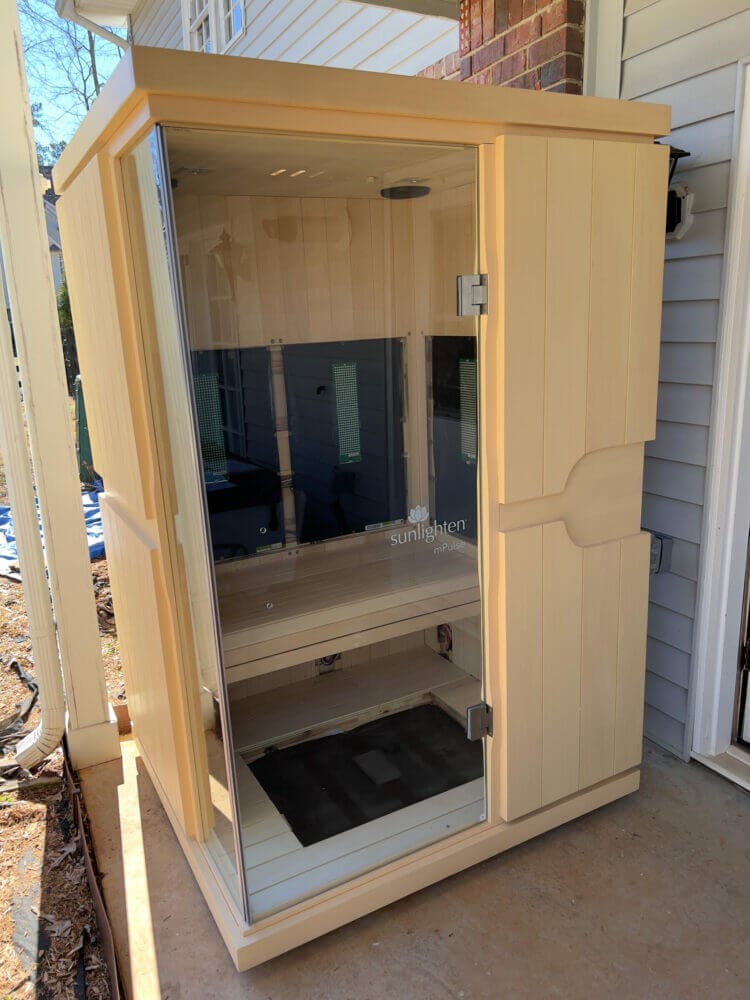 Assembling our Sunlighten mPulse sauna.