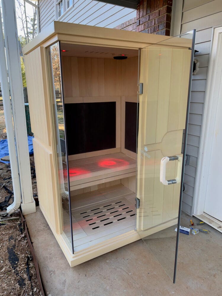 Assembling our Sunlighten mPulse sauna.
