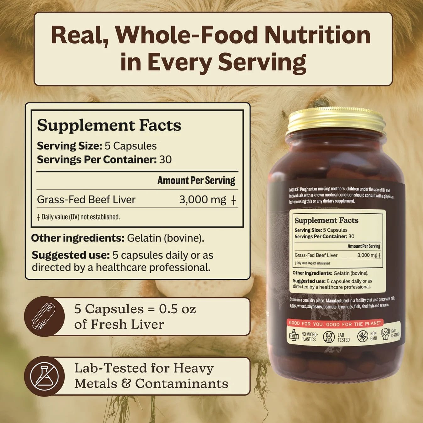 MK Supplements Beef Liver Quick Facts