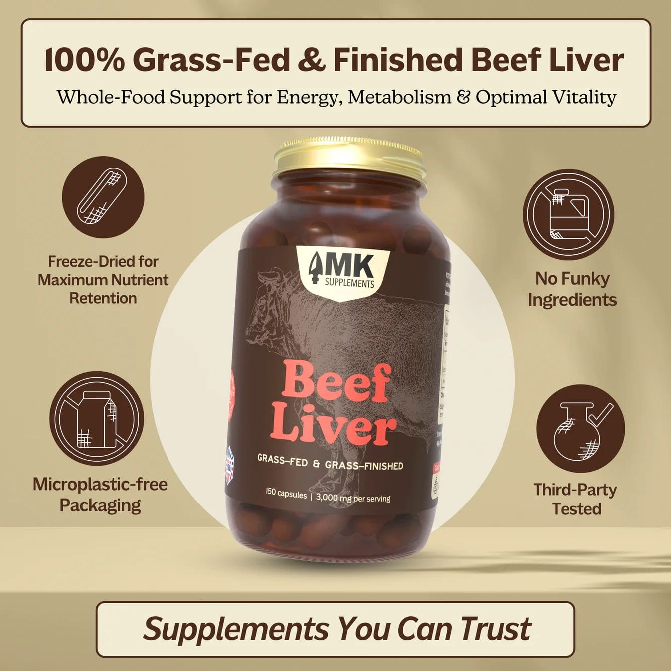 MK Supplements Beef Liver