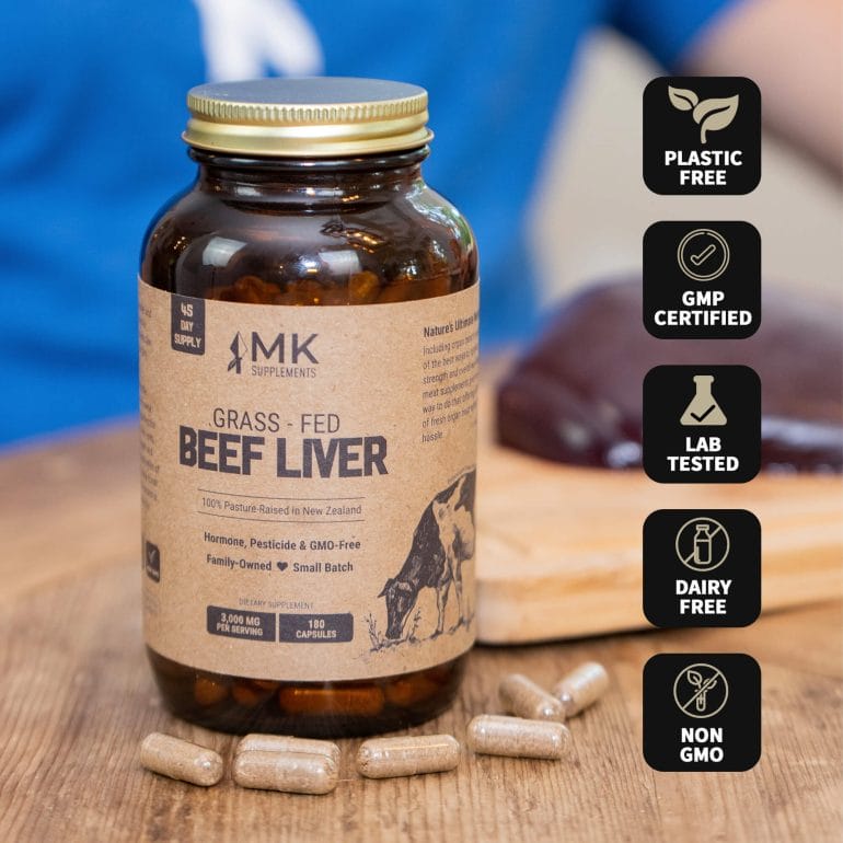 MK Supplements Grass-Fed Beef Liver
