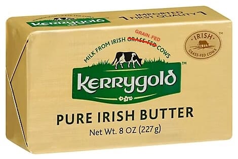 Despite its label, this butter came from cows that were fed grains