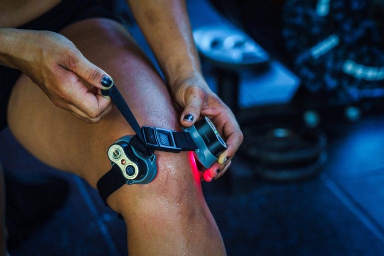 The elastic straps make it easy to adjust Move+ for a comfortable fit.