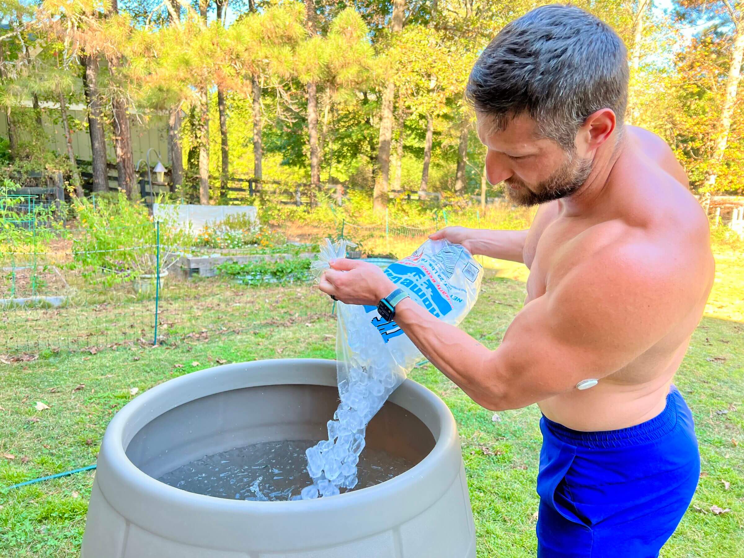 The Ice Barrel requires the manual adding of ice, regular water changes and regular cleaning.