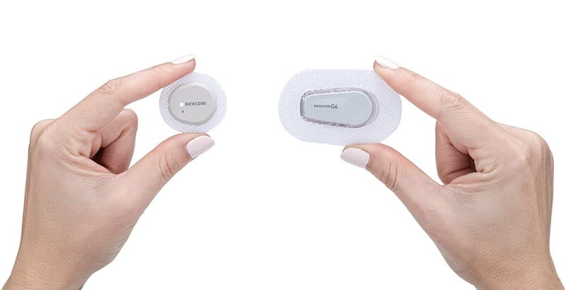 The Dexcom G7 is 60% smaller than the G6 and features a built-in transmitter.