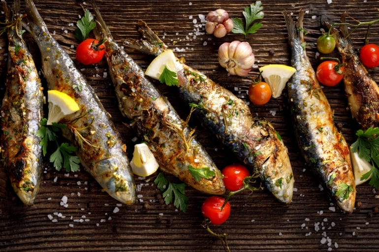Whole sardines are an excellent source of calcium and omega-3 fatty acids.