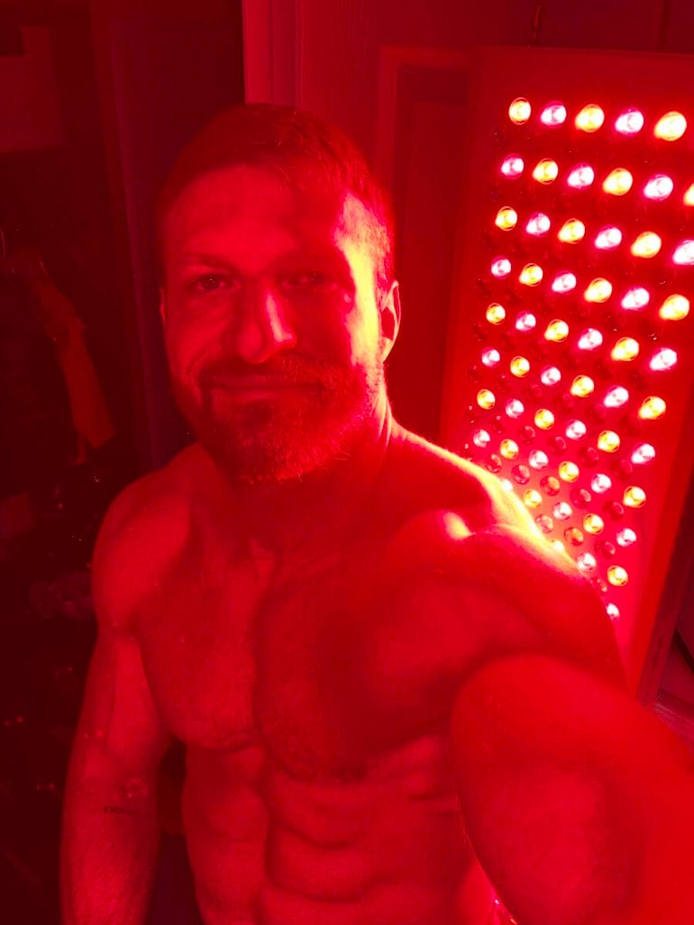 I treat my back to a red light session several times per week.