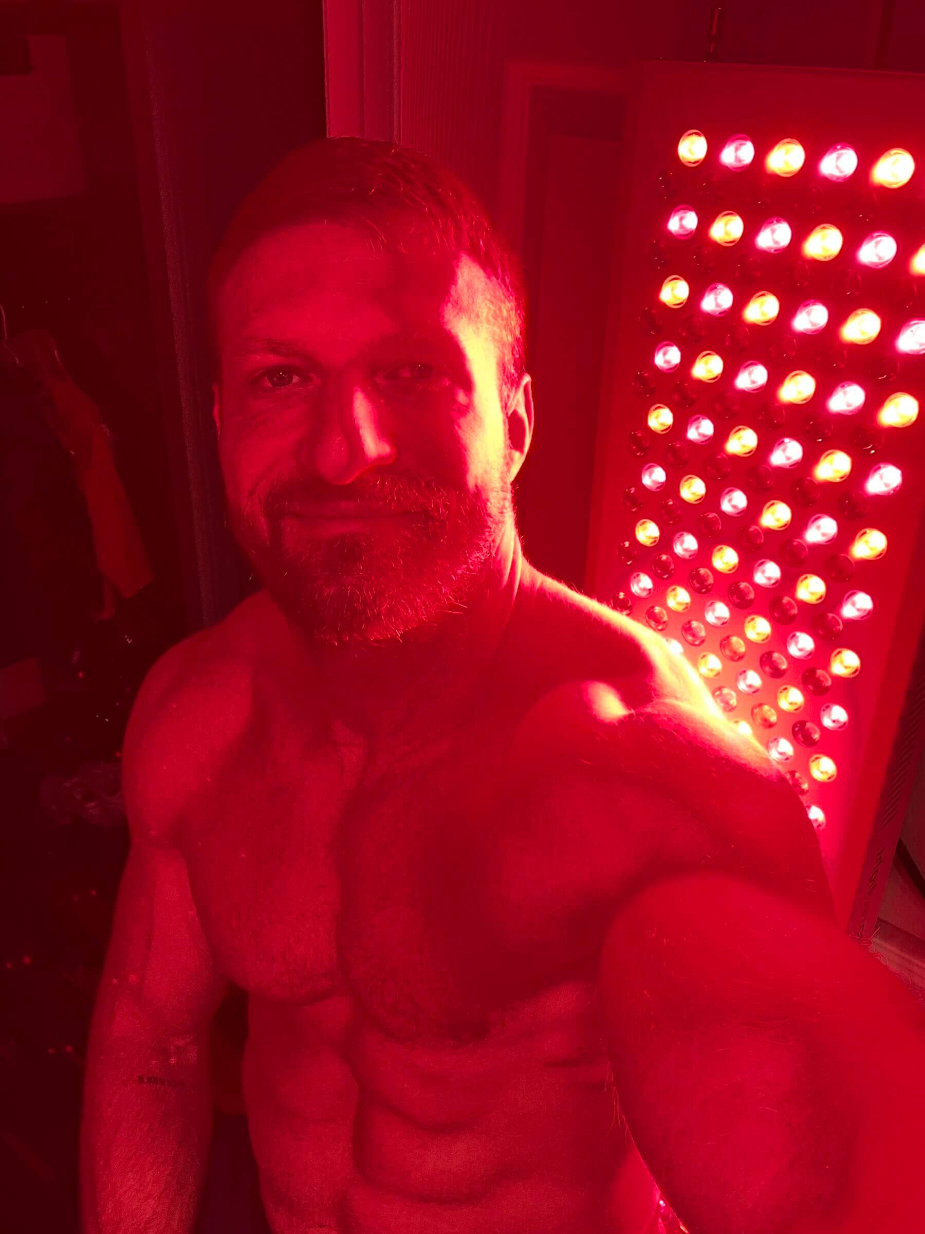 I leverage red light therapy panels for full-body treatments.