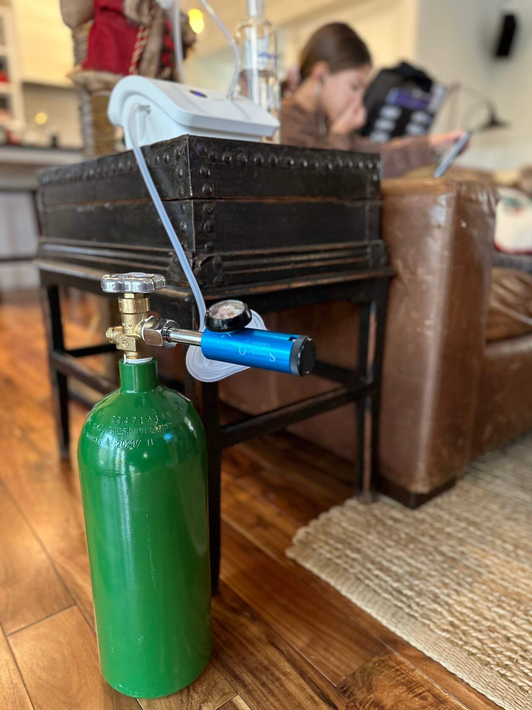 I purchased a 540 commercial oxygen tank from Airgas to feed our ozone generator.