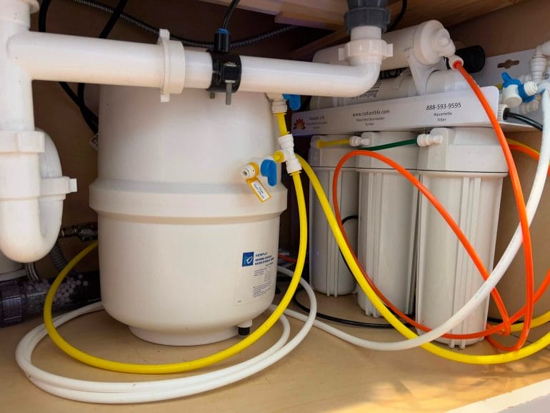 In addition to the whole house water filter, we also use an RO system under the kitchen sink.