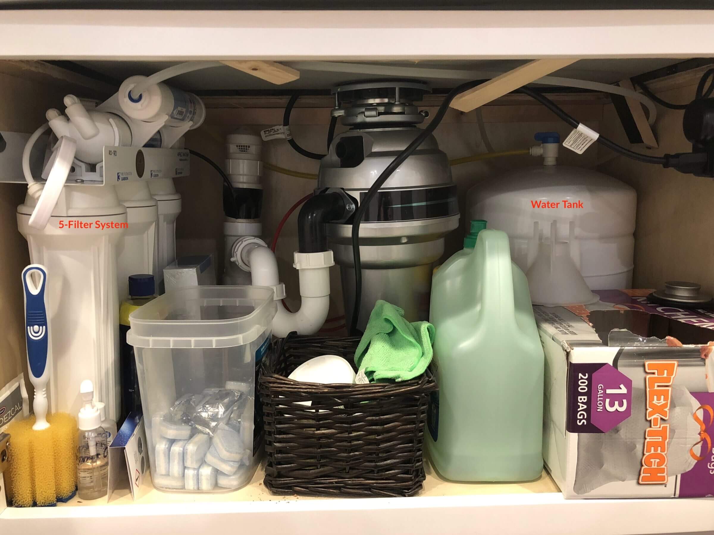 The old APEC RO-90 system we used to have mounted under our kitchen sink.