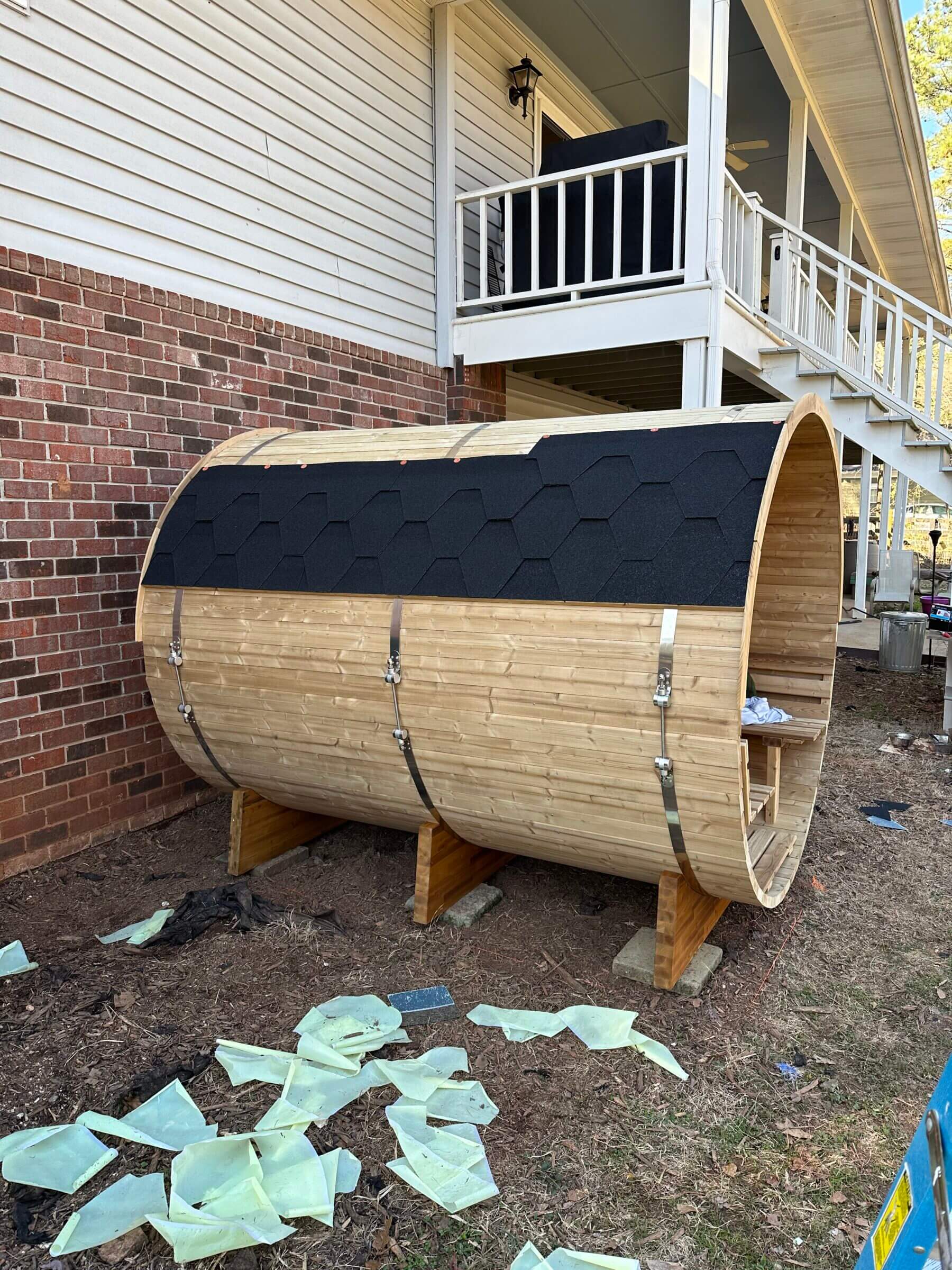 As part of writing this review, I acquired new skills, such as installing roof shingles.