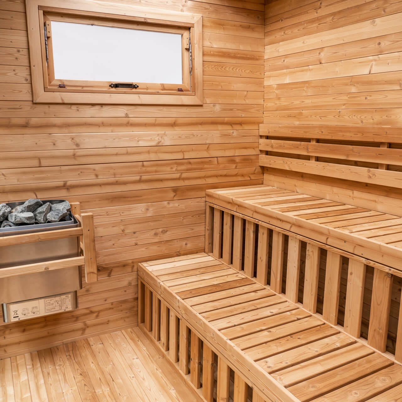 Redwood Outdoors garden sauna interior