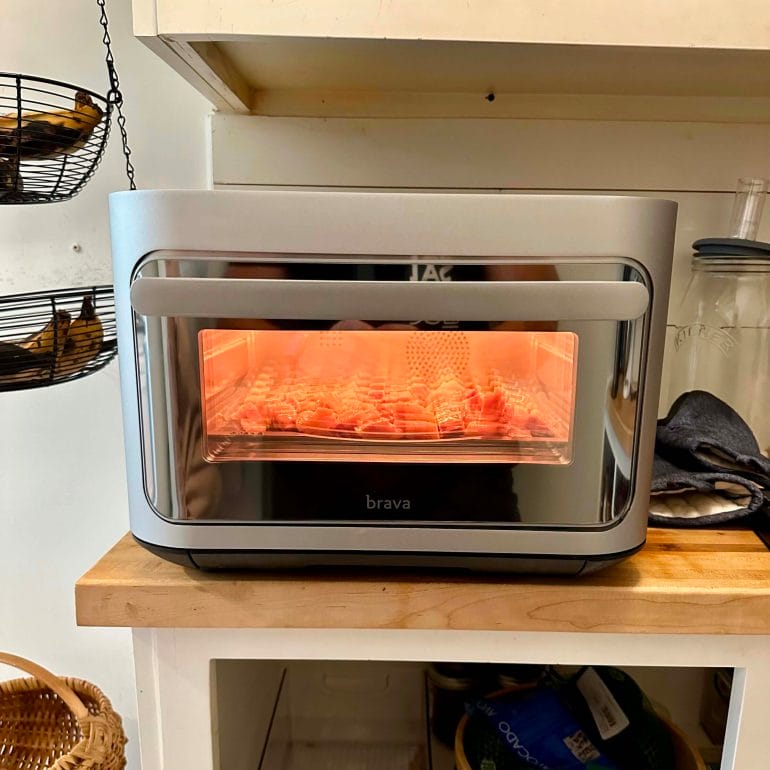 You can watch the bacon getting crispy through the glass door of our new Brava Glass