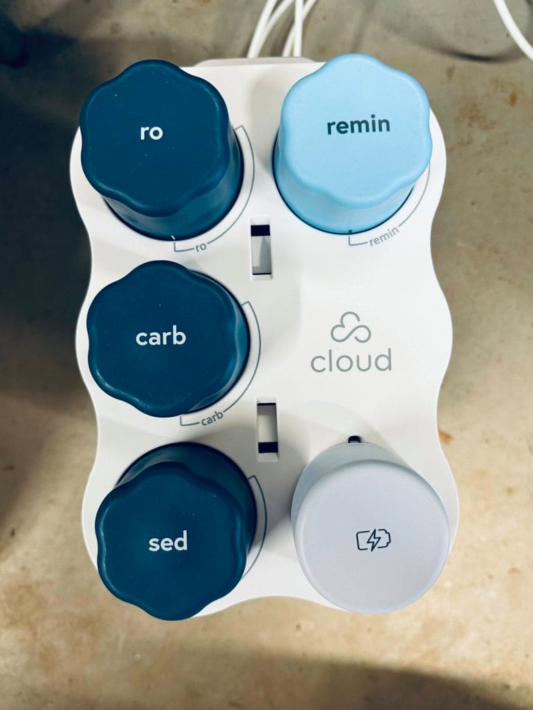 All of Cloud RO's filter cartridges are clearly labeled and easy to install.