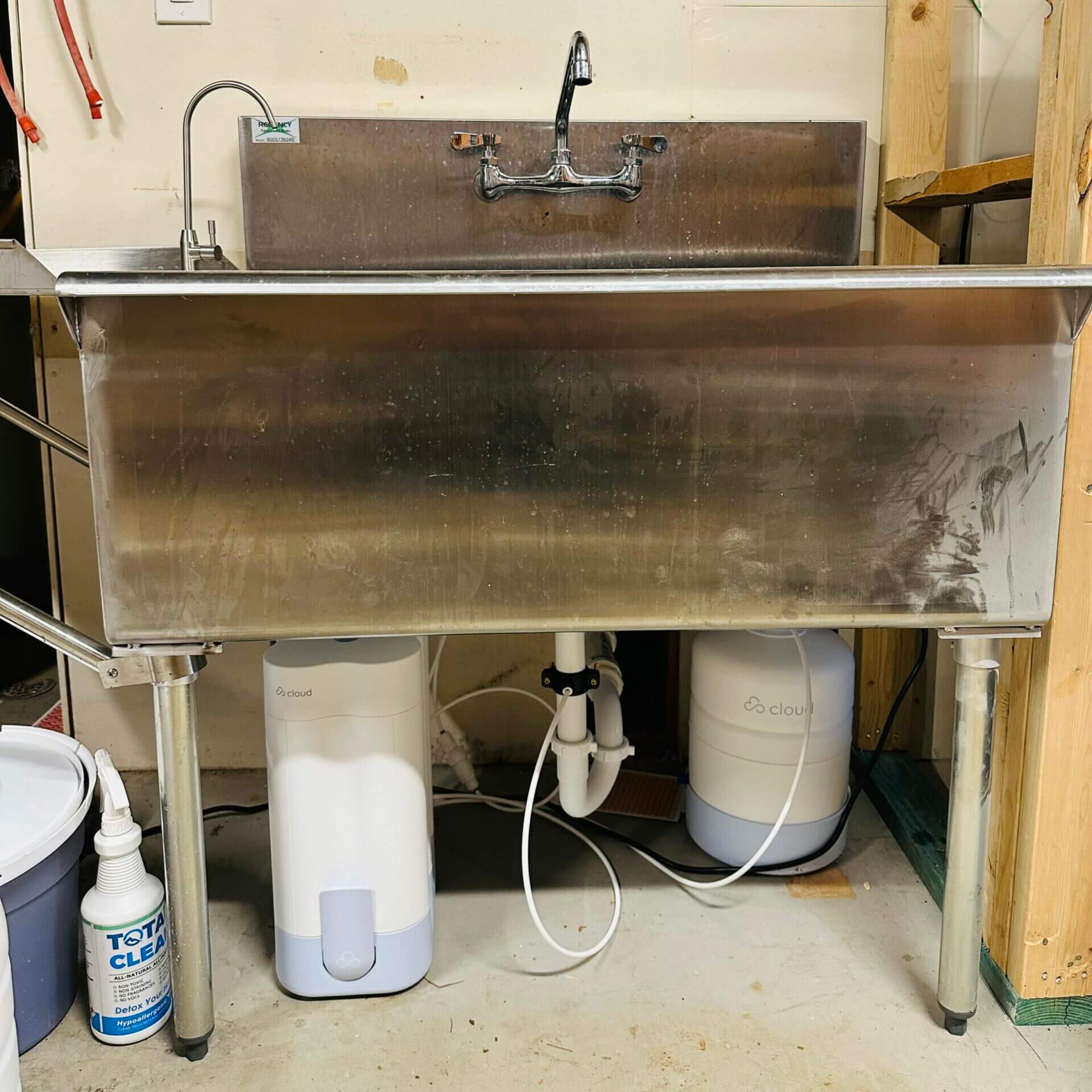 The Cloud RO underneath our the sink in our basement.