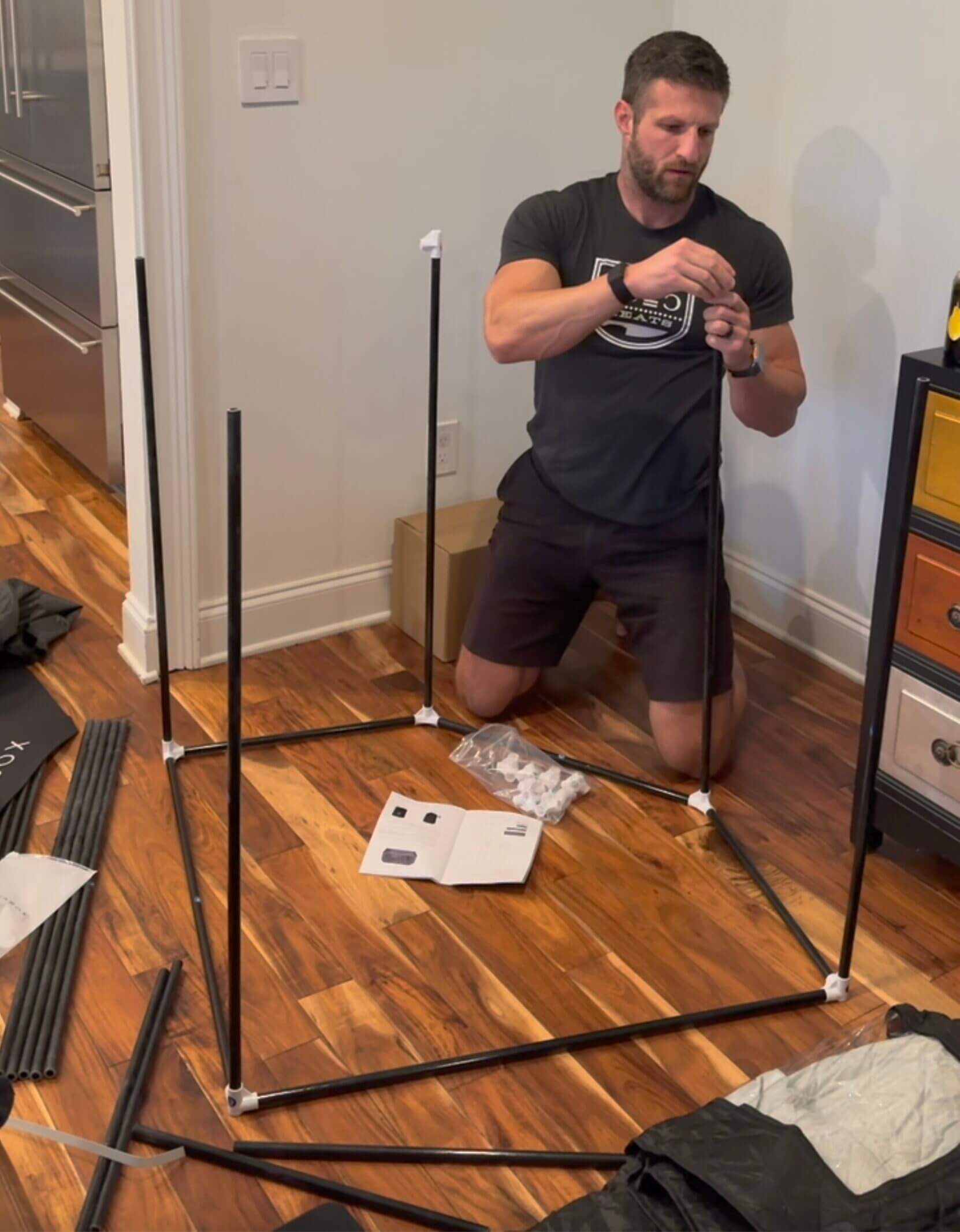 After unboxing everything, it took me less than 15 minutes to set up SaunaBox.