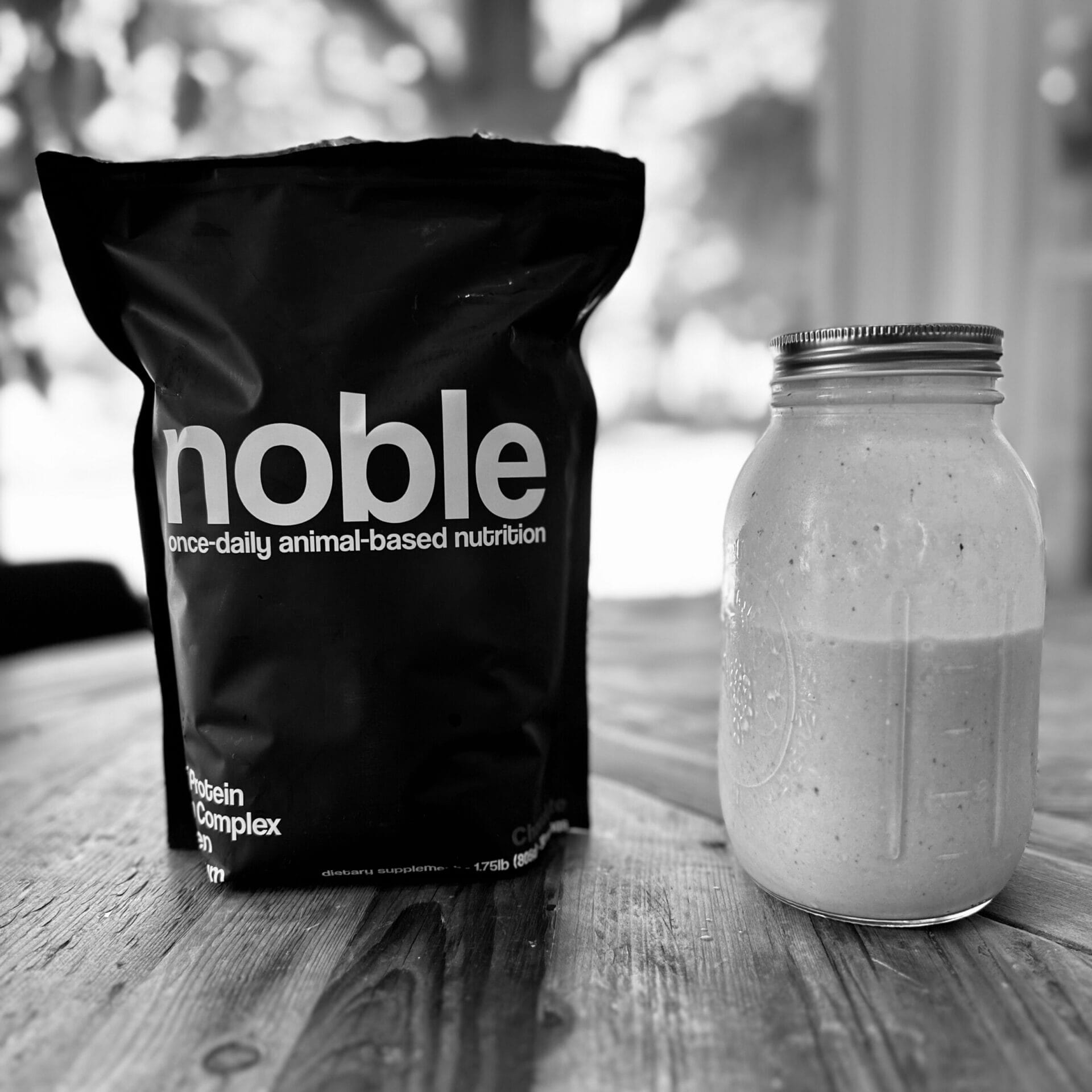 Noble mixed with kefir. 