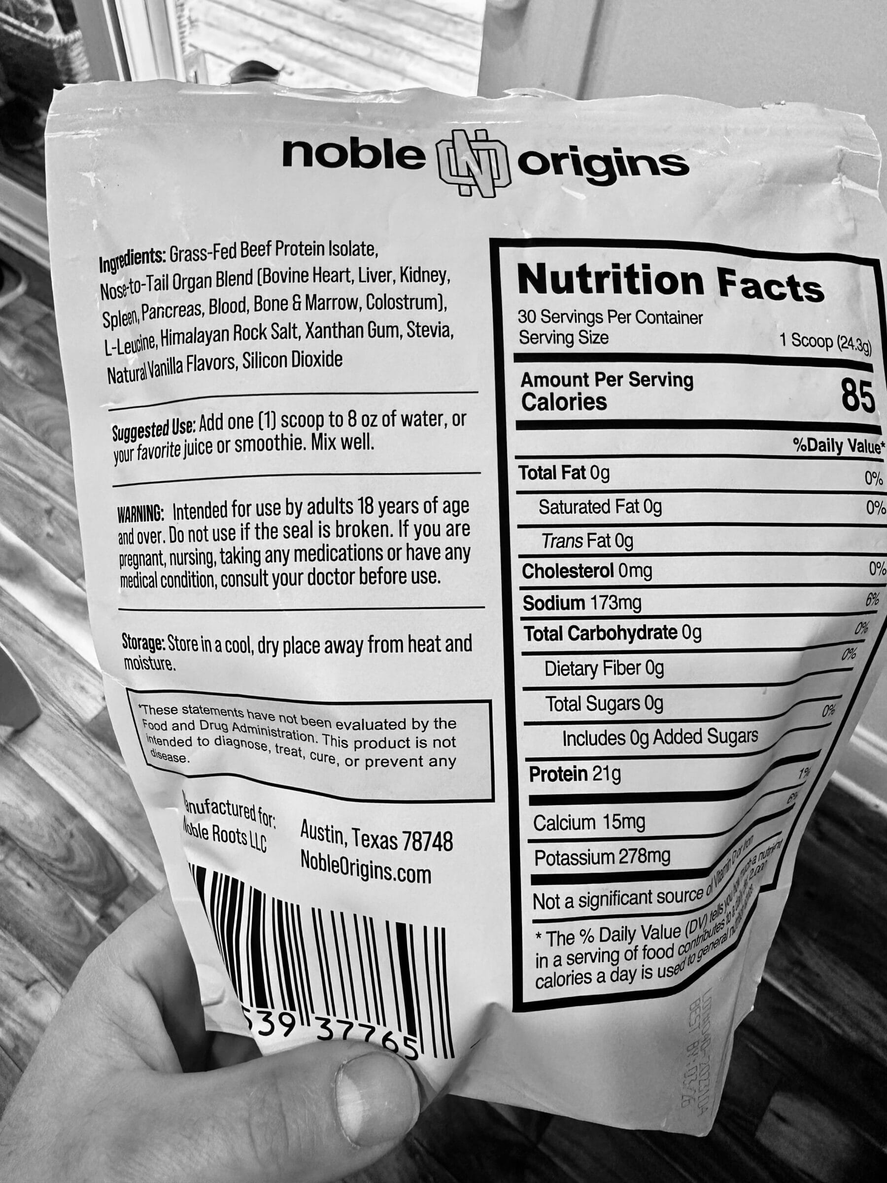 Noble features non-GMO ingredients.