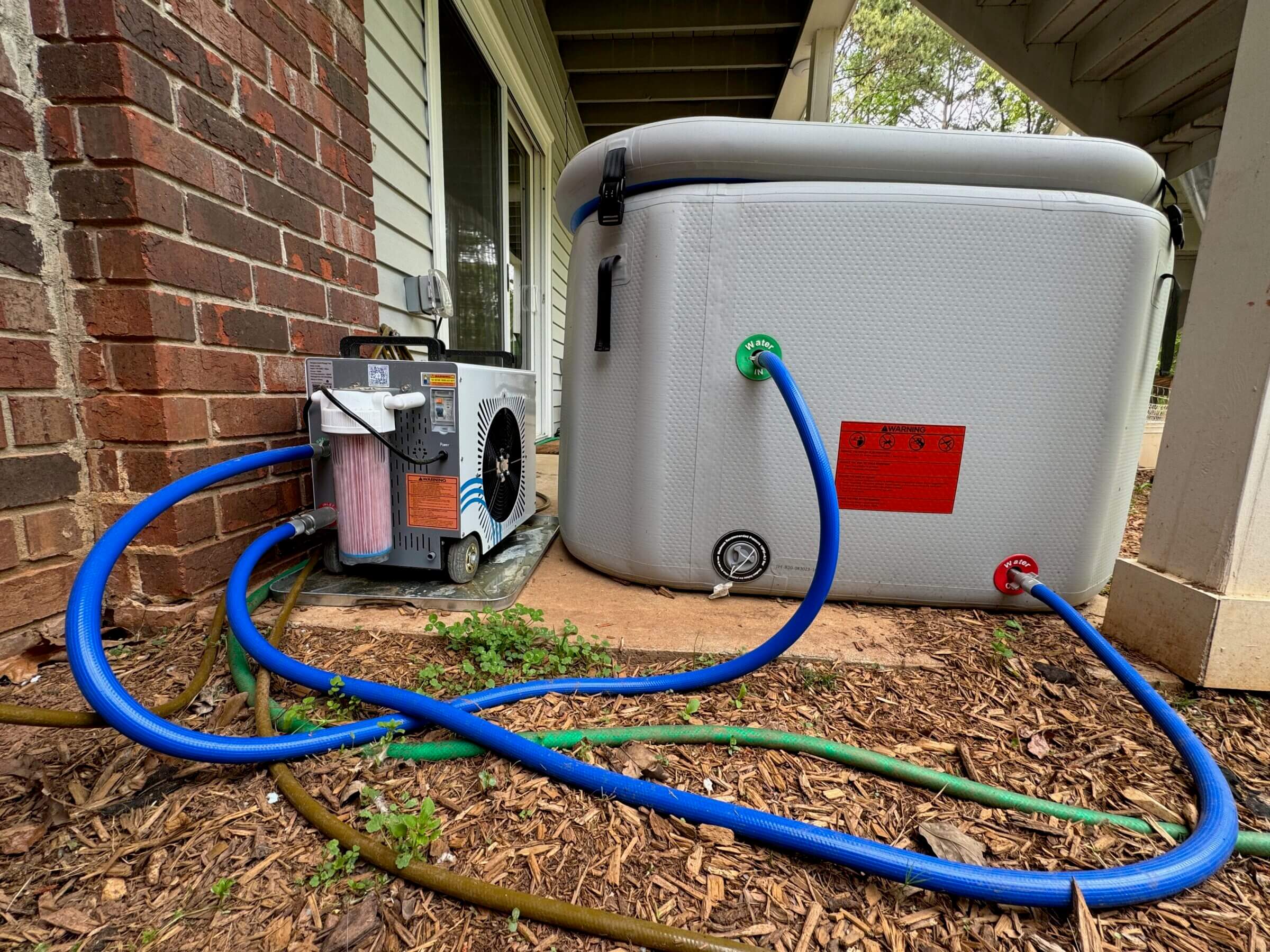 All connections are labeled and color-coded to prevent mistakes during the setup.