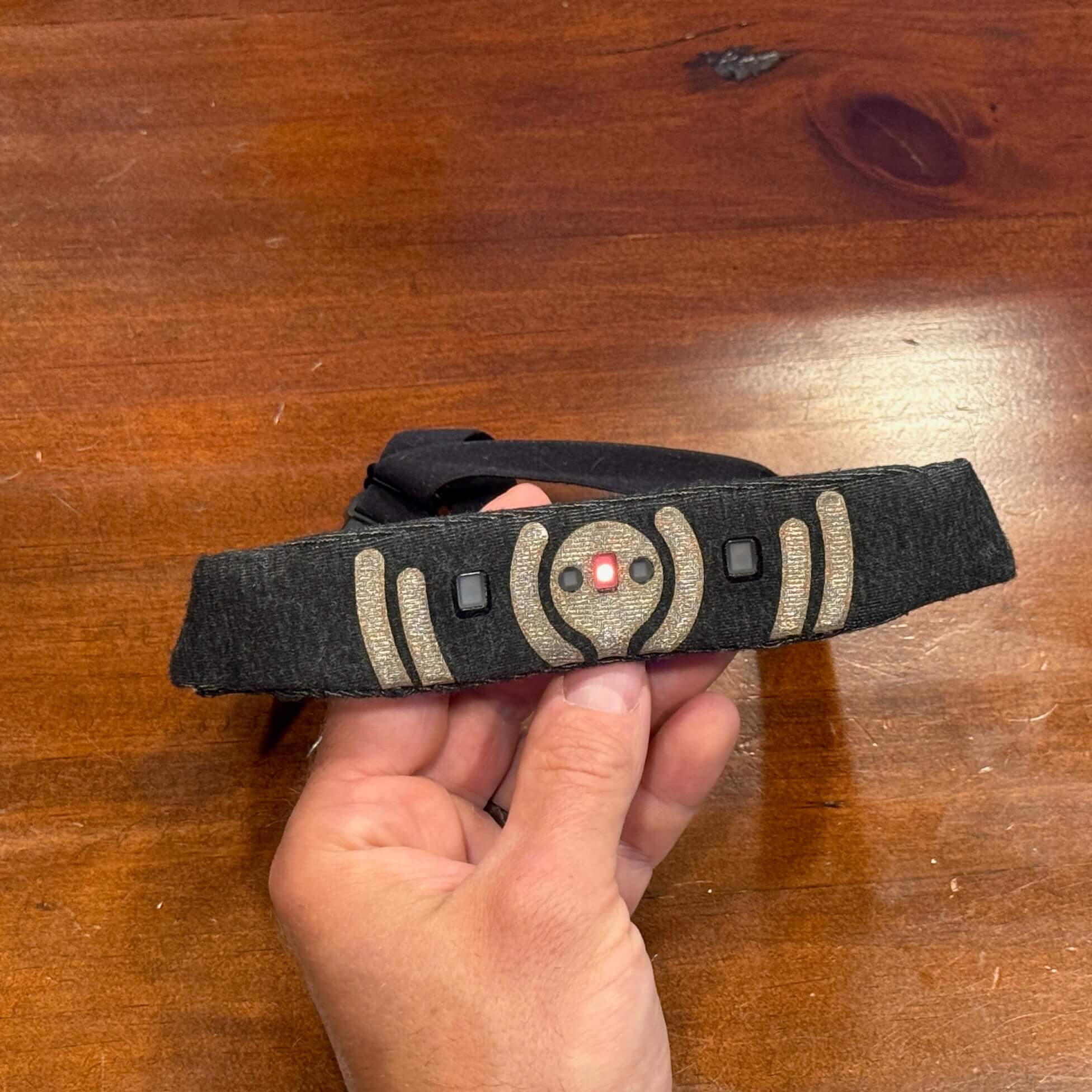 The inside, which sits on your forehead.