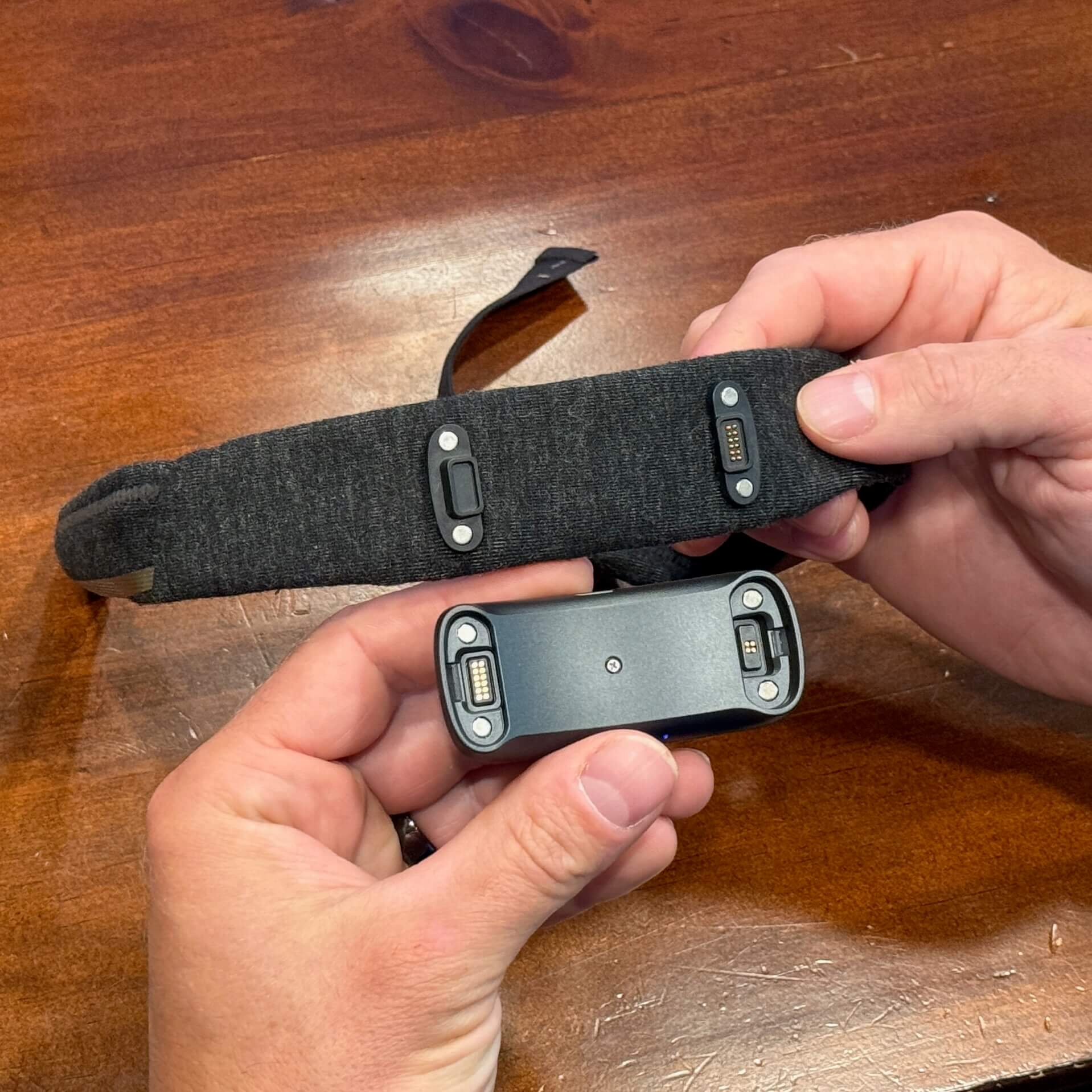 The Muse pod attaches magnetically.