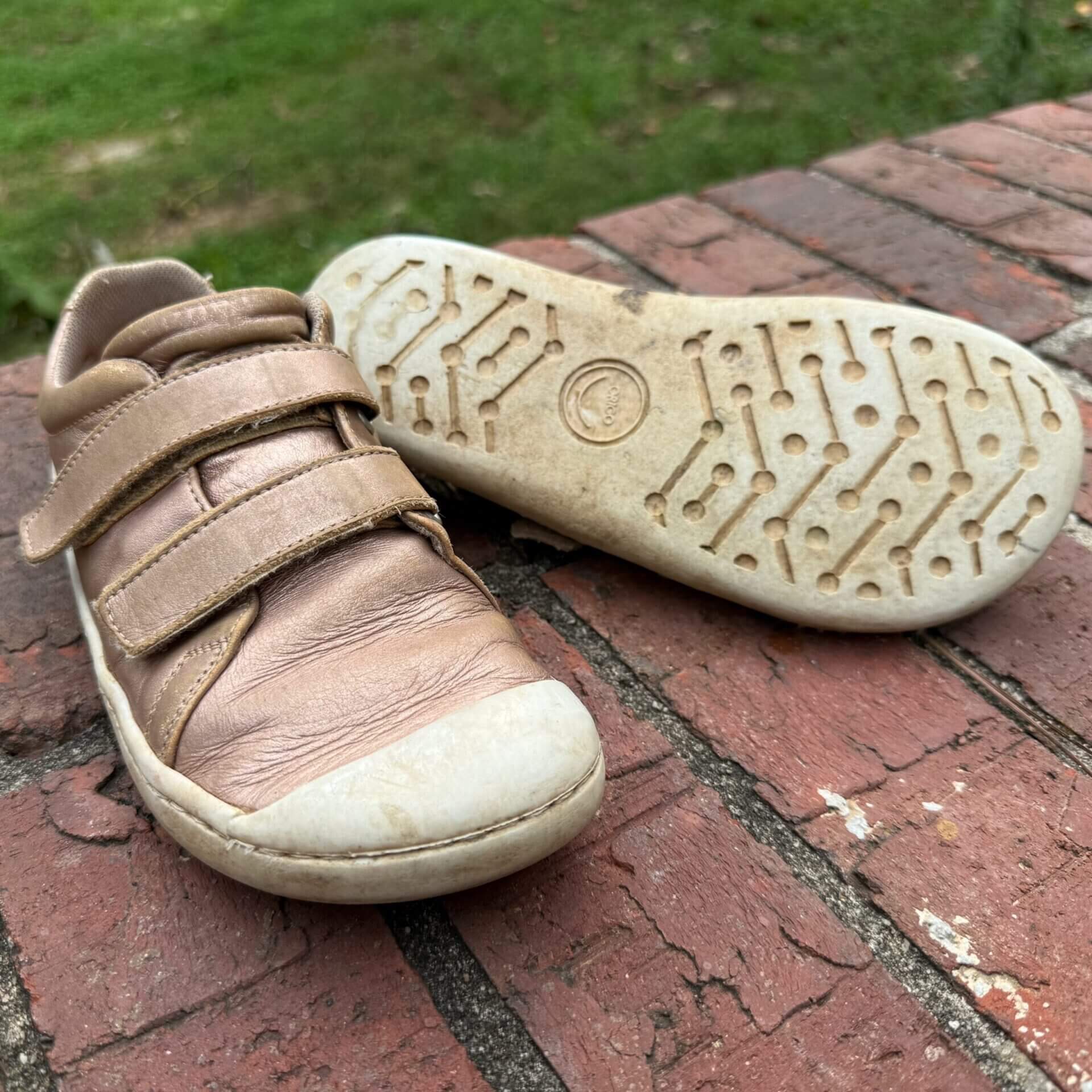 Our daughter’s Origo sneakers are already pretty run down.